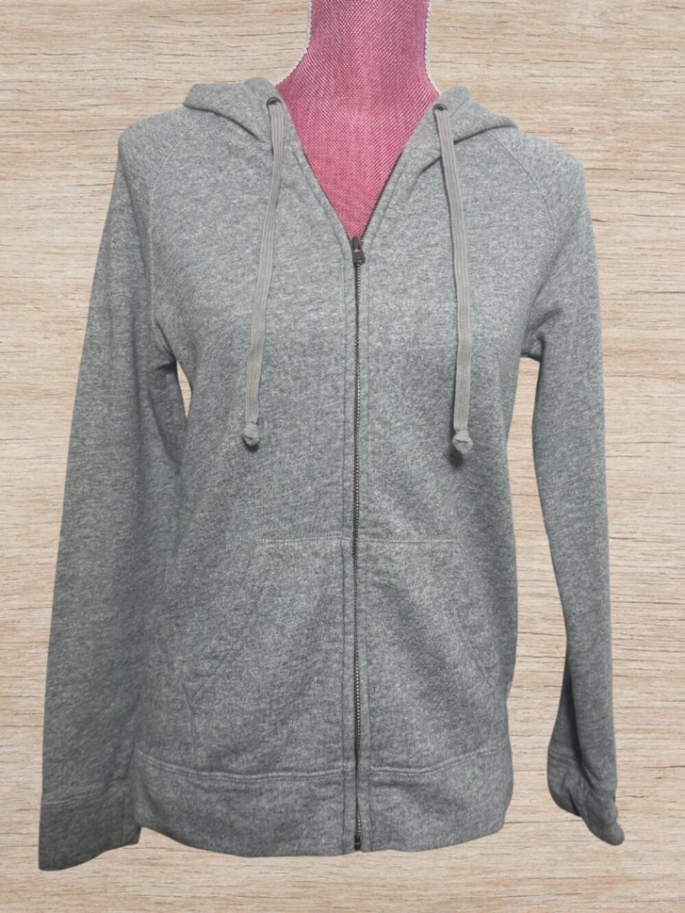 J.Crew Grey Zip-Up Hooded Sweatshirt Women’s Size Small Comfy Loungewear